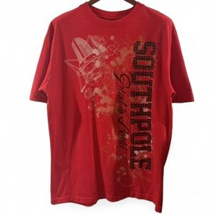 VTG Y2K Men’s Southpole Red Graphic T-Shirt Size XXL